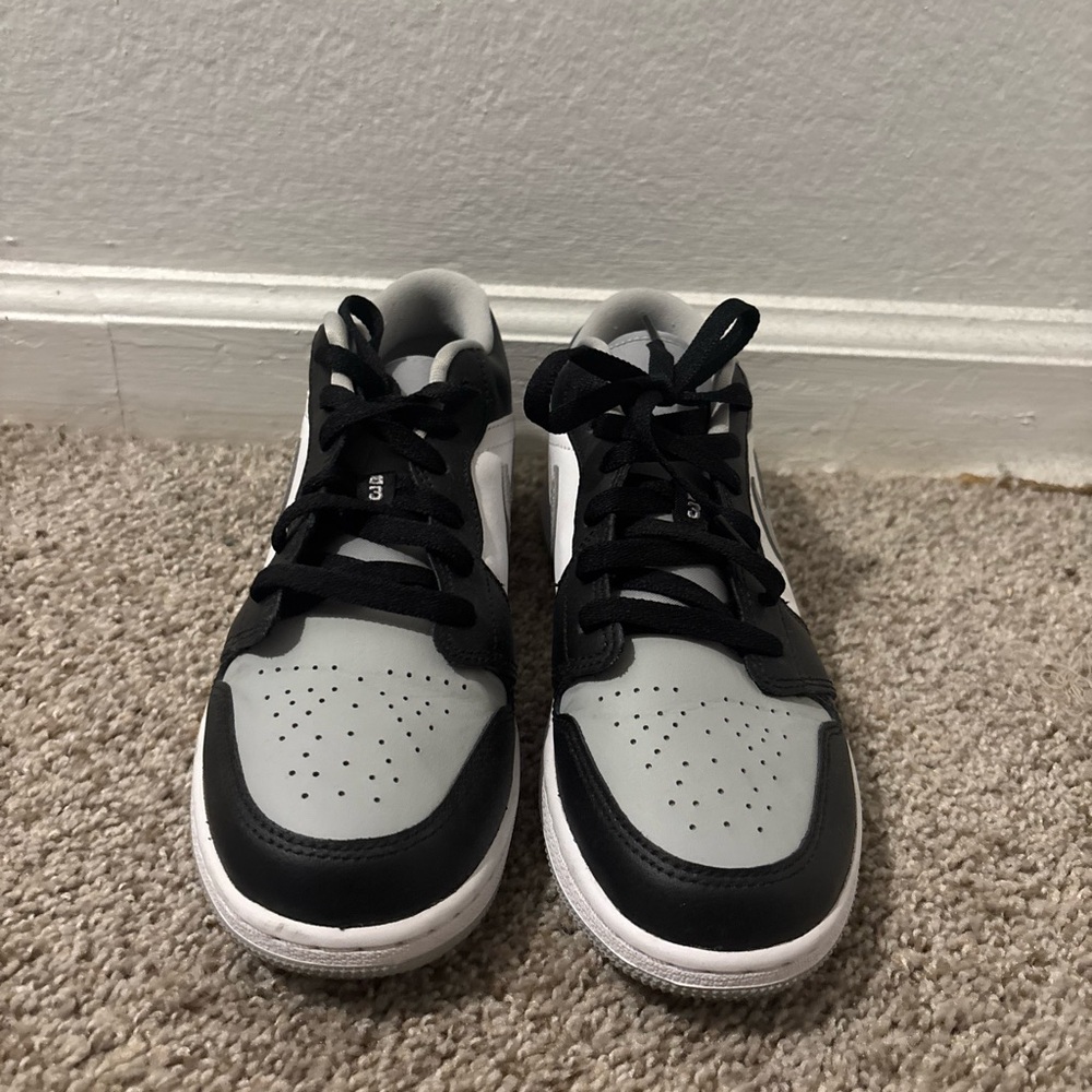 Grey, Black and White Jordan Dunks